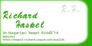 richard haspel business card